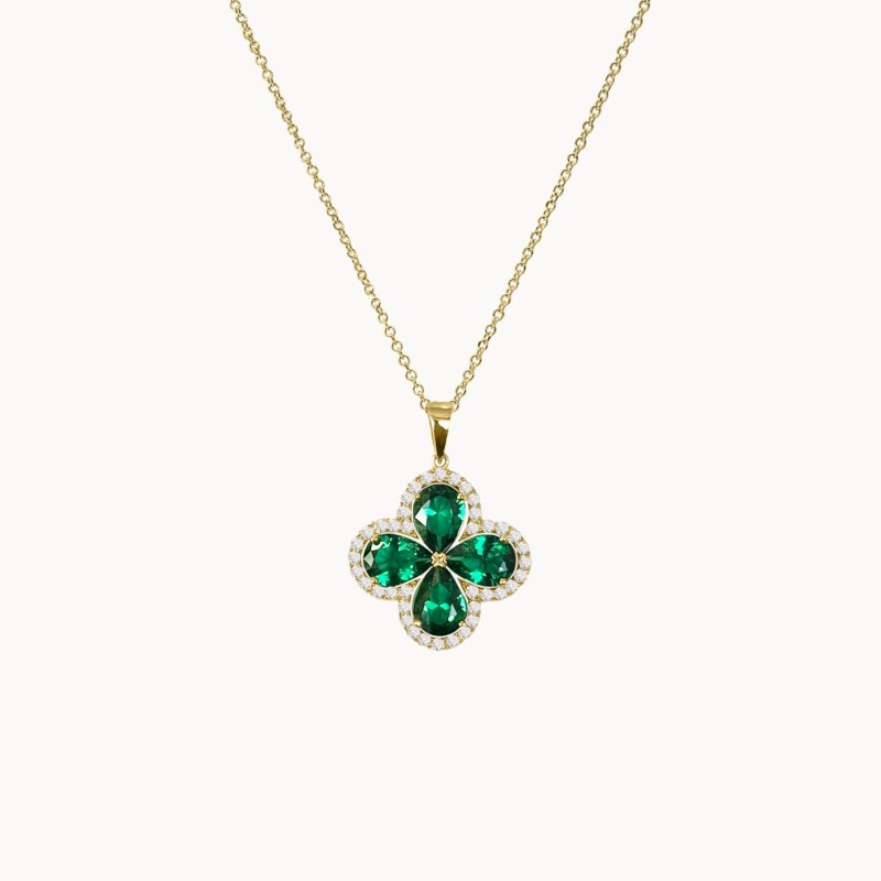 Χρυσό κολιέ σταυρός με πουάρ πέτρες