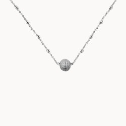 Χρυσό κολιέ σφαίρα με πέτρες και διαμανταρισμένα στοιχεία no. 1