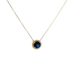 Χρυσό κολιέ ροζέτα στρόγγυλη