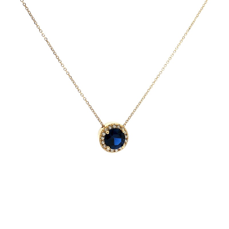 Χρυσό κολιέ ροζέτα στρόγγυλη