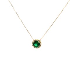 Χρυσό κολιέ ροζέτα στρόγγυλη