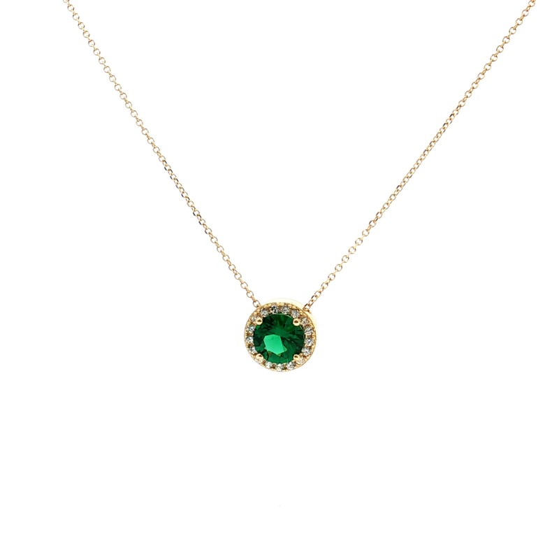 Χρυσό κολιέ ροζέτα στρόγγυλη