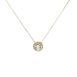 Χρυσό κολιέ ροζέτα στρόγγυλη