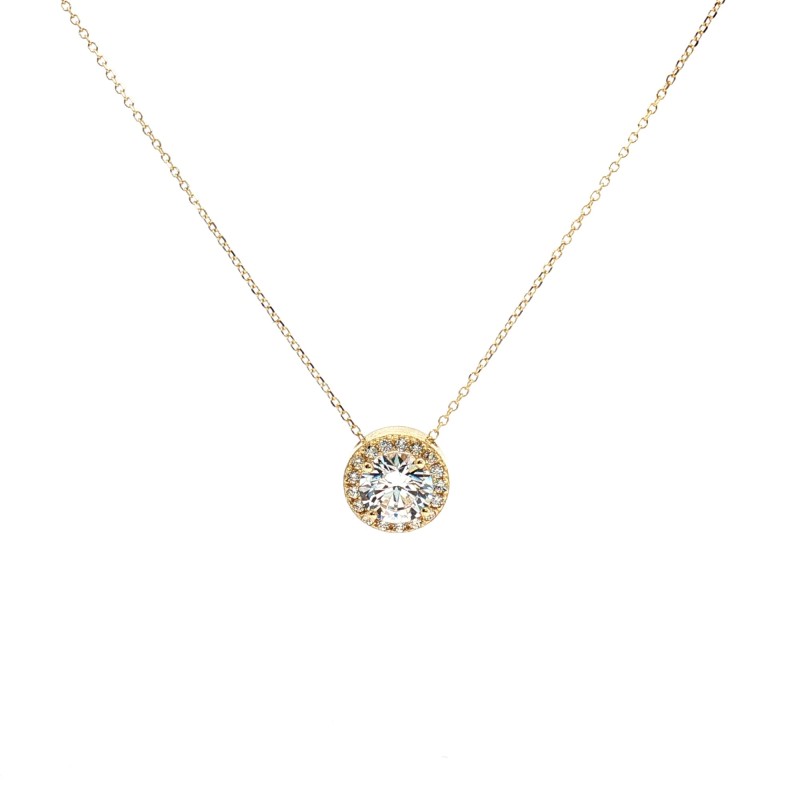 Χρυσό κολιέ ροζέτα στρόγγυλη